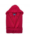 Peignoir capuche mixte 100% coton 450g fuchsia