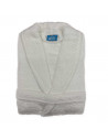 peignoir de bain col châle mixte 100% coton Alpes Blanc coloris blanc
