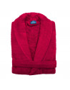 peignoir de bain col châle mixte 100% coton fuchsia Alpes Blanc
