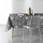 Nappe anti tâches rectangle Enchanté anthracite dans un salon