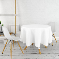 Nappe anti tâches blanche ronde