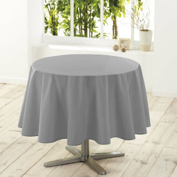 Nappe Unie Ronde Anti tâches 180 cm | Alpes blanc - Linge de table