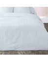 Housse de Couette Percale 240x260cm Satin Blanc  + 2 taies carrées 65x65 cm