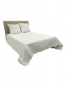 Couvre lit Plaisance 100 % coton ivoire vue de biais