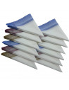 Lot de 12 Mouchoirs qualité supérieure fond blanc