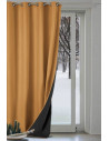 rideau isolant thermique ocre zoom fond maison