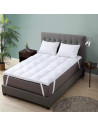 Surmatelas Moelleux – Confort Supérieur avec Enveloppe Percale de Coton Douce, Respirante et Durable pour Nuits Paisibles