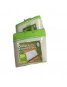 Lot deux oreillers visco bambou mémoire de forme carrés 60x60 cm dans son emballage