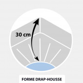 Drap housse bonnet 30 cm