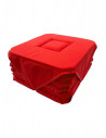 lot de 6 galettes de chaise rouge
