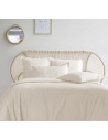 housse de couette percale 240x280 ivoire posées sur lit