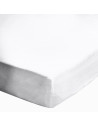 Drap housse uni 100 % coton 57 fils - Fabrication française