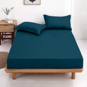 Drap housse uni 100 % coton 57 fils - Fabrication française