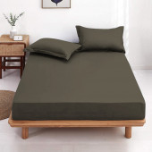 Drap housse uni 100 % coton 57 fils - Fabrication française