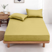 Drap housse uni 100 % coton 57 fils - Fabrication française