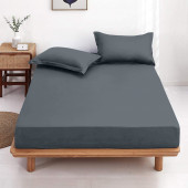 Drap housse uni 100 % coton 57 fils - Fabrication française