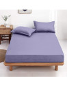 Drap housse uni 100 % coton 57 fils - Fabrication française