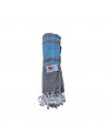 Foutas 90x170 gris azul enroulé
