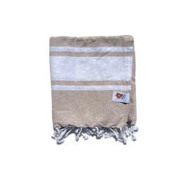 Foutas Taupe Blanco 90x170 plié