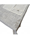 Nappe Brodée Monogramme Lin 160 x 250 cm motifs
