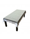 Nappe Brodée Blanc Gris 160 x 250 cm