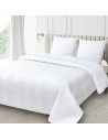 Couvre lit M23-6012 géométrique uni blanc
