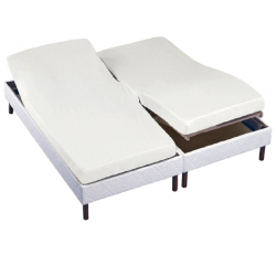 Drap housse 2x80x200 Blanc