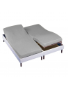 Drap housse 2x80x200 Gris Souris TPR