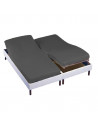 drap housse 2x70x190 gris