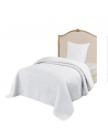 Couvre-lit uni blanc 1 place 180x240 cm sur fond blanc