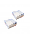 Pile Lot de 12 Mouchoirs en tissu femme Bleu, Rose et Beige coton 28x28 cm