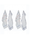 4 torchons accrochés Professionnels Cali coton et Lin 70x70