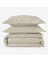 HDC percale 80 fils + taies rectangle beige photo produit