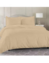 Visuel d'ambiance HDC percale + taies rectangle 50x70 cm taupe