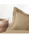 Visuel zoom taies d'oreiller percale rectangle 50x70 cm taupe