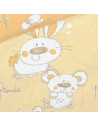 Housse de couette Bébé Pets Friends jaune 100x140