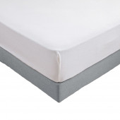 Protège Matelas 400 g/m2 forme drap housse fond blanc