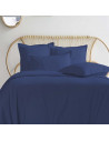 HDC percale 240x280cm + taies carré marine
