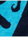 Visuel zoom détail coton jacquard, serviette van orange