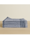 Mouchoirs de Travail Carreaux Bleu et Blanc (Lot de 12)
