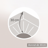 Drap housse blanc large bonnet 27 cm 160x200 | 100% coton
