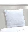 Zoom Couvre lit Boutis  Blanc 100% coton 1 place 180x240cm + 1 taie d'oreiller 65x65cm