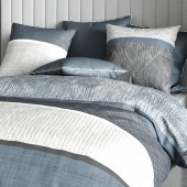 2 taies carrées Housse de couette BREHAT 220x240cm  100% Coton 57 fils/cm²