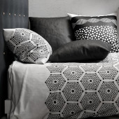Visuel des taies d'oreiller de la housse de couette 240x260 cm Pavage coton 57 fils