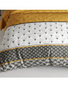 Détails des motifs de la housse de couette 220x240 cm Léo 100% coton