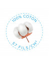 Housse de couette 2220x240 cm Ninon ambiance tropicale - Motifs oiseaux et fleurs colorés - 100% coton - 2 taies incluses