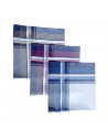 Lot de 6 mouchoirs tissu Adrien 44x44 cm en coton jumel coloris bleu, rouge, jaune