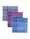 Lot de 6 mouchoirs Arnaud en coton jumel 44x44 cm - Mouchoirs tissu doux et résistants – 3 coloris bleus, rouges, jaunes
