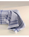 Mouchoirs de Travail Carreaux Bleu et Blanc (Lot de 12)