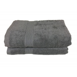 Lot de 5 Grandes Serviettes Eponge 600 g/m²  100 % coton - Marron